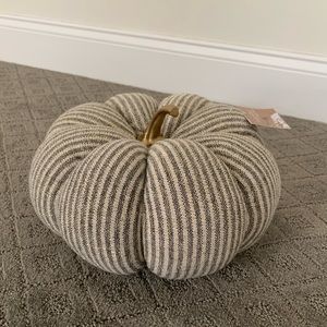 NWT Loving Kindness Shabby Chic Halloween Plush Stripe Pumpkin